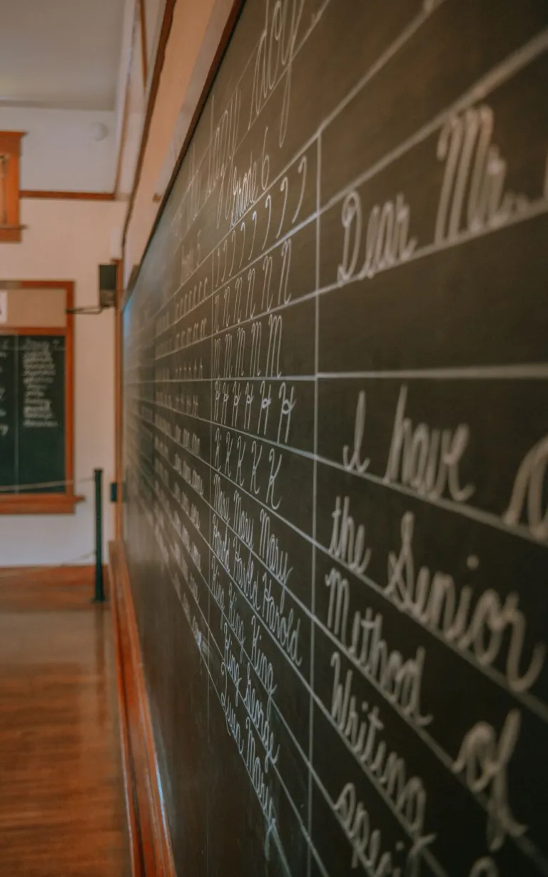 Handwriting on a classroom chalkboard